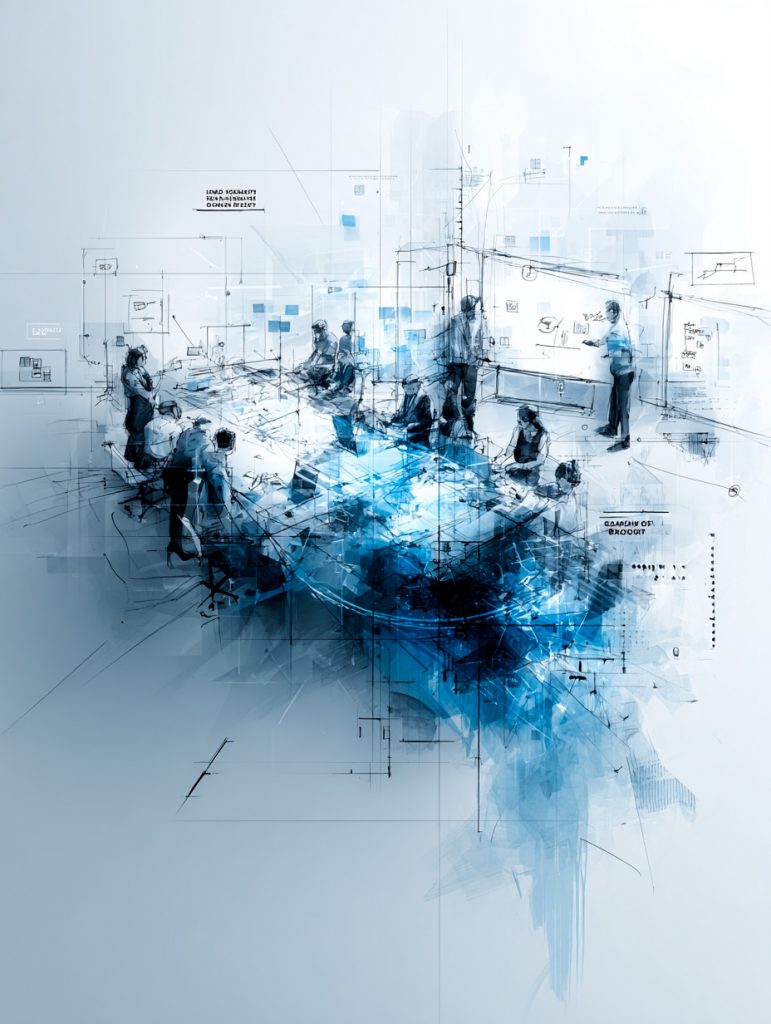 Illustration représentant le passage de la complexité à la clarté dans le pilotage d’entreprise